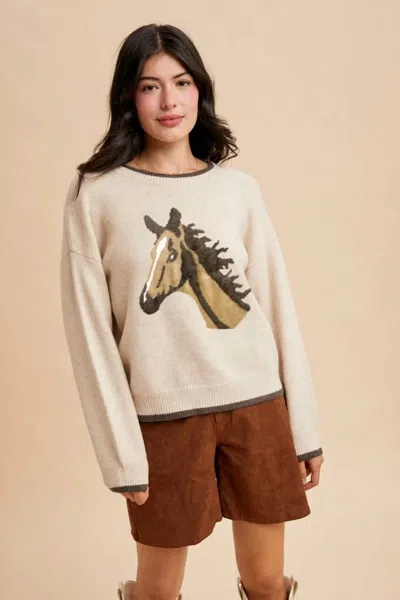 Anniewear Round Up Sweater In Brown Multi In Neutral