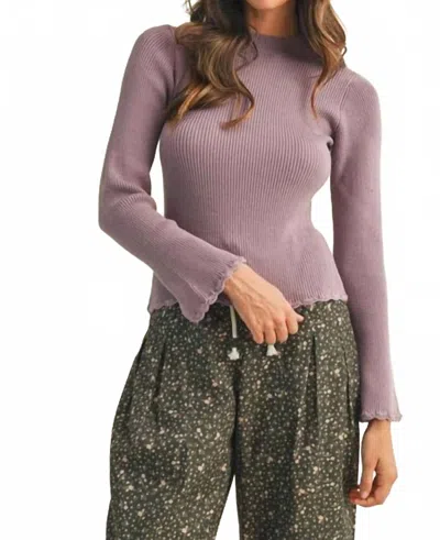 Anniewear Scales Scallop Edge Sweater In Lavender In Purple