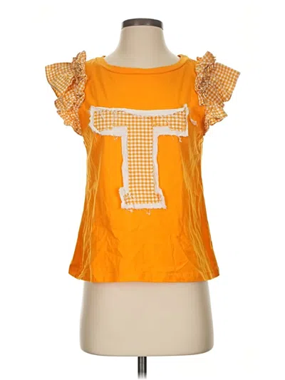 Pre-owned Anniewear Short Sleeve Blouse In Orange