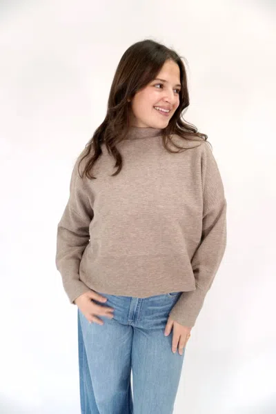 Anniewear Sienna Relaxed Tunic Sweater In Mocha In Neutral