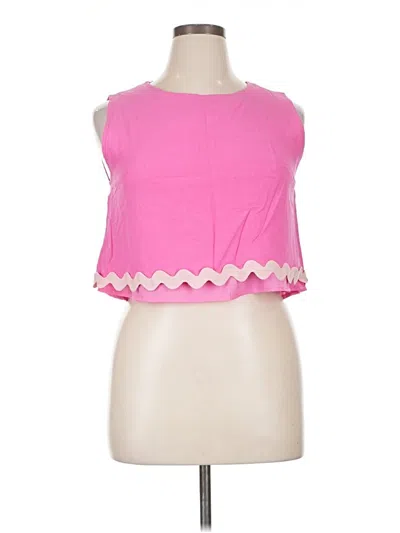 Pre-owned Anniewear Sleeveless Top Pink Halter Neckline Tops