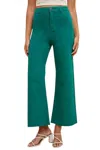 Anniewear Stretchy Cropped Jeans In Green