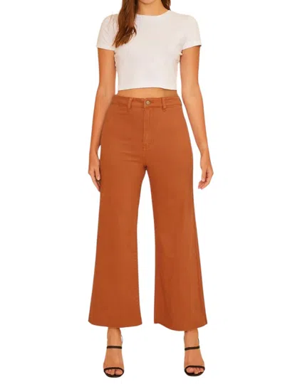 Anniewear Stretchy Cropped Jeans In Rust In Blue