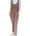 Anniewear Textured Sweater Jumpsuit In Mocha In Brown