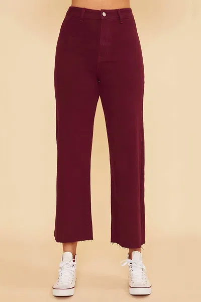 Anniewear The Jane Jeans: Stretchy Cropped Jean In Red