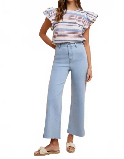 Anniewear The Jane Stretchy Cropped Jean In Light Denim In Blue