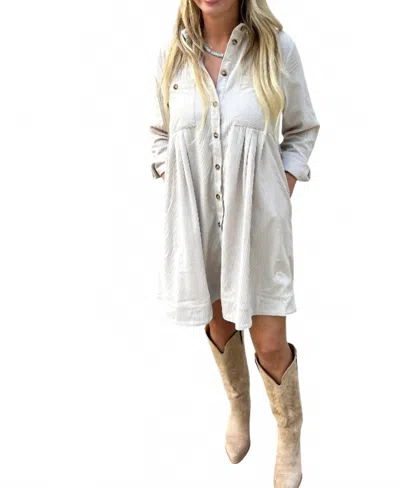 Anniewear The Nellie Dress In Oatmeal In White