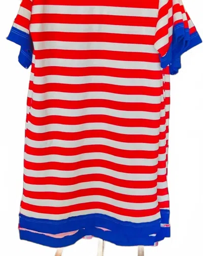 Anniewear Women's Miss Americana Stripe Midi Dress In Red In Multi