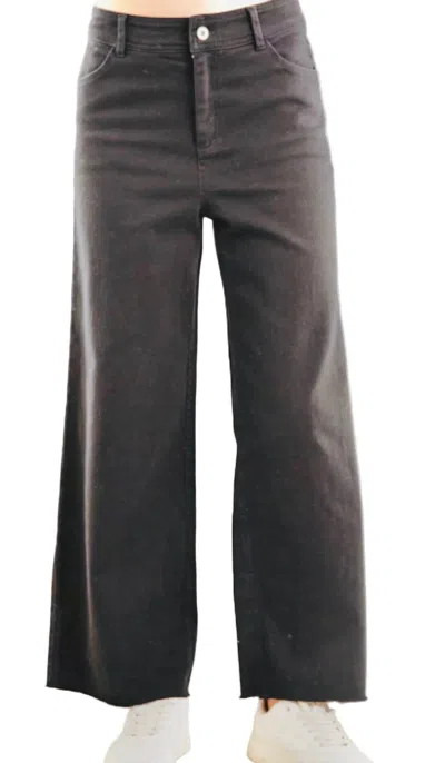 Anniewear Women's Roni High Rise Wide Leg Jeans In Black
