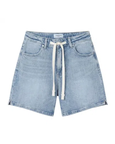 Anniewear Women's Stretch Denim Shorts In Medium Wash In Blue