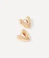 Annika Inez 14ct Gold-plated Heart Hoops