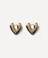 Annika Inez 14ct Gold-plated Large Heart Hoop Earrings In Gold