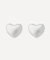 Annika Inez 14ct Gold-plated Small Voluptuous Heart Stud Earrings