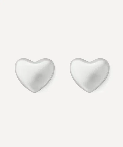 Annika Inez 14ct Gold-plated Small Voluptuous Heart Stud Earrings