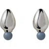 Annika Inez Bulbous Drop Earrings In Silver