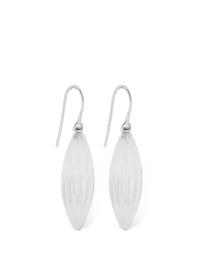 Annika Inez Clear-quartz Sterling-silver Earrings In Metallic