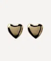 Annika Inez Gold-plated Voluptuous Heart Post Earrings