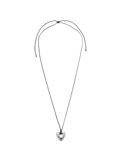 Annika Inez Heart-pendant Cord Necklace In Green