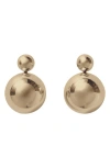 Annika Inez Hemisphere Swivel Drop Earrings In Gold