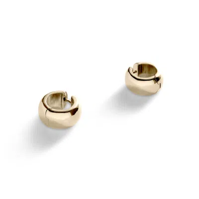 Annika Inez Large Cigar Band Hoops Earring In Gold-plated Sterling Silver