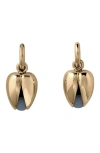 Annika Inez Open Pod Drop Earrings In Gold