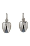 Annika Inez Open Pod Drop Earrings In Silver