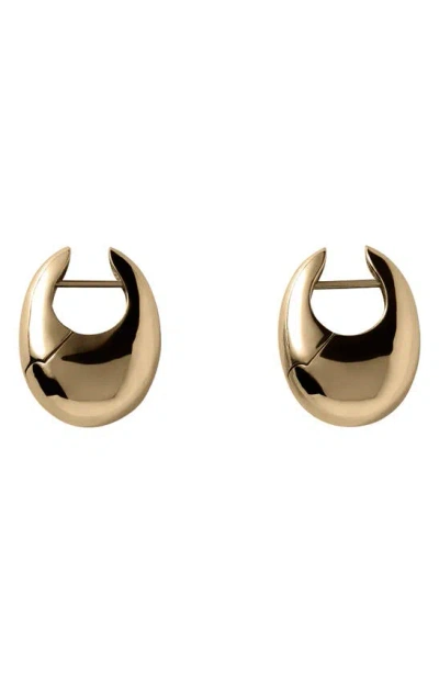 Annika Inez Sloping Hinge Hoop Earrings In Gold