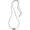Annika Inez Small Ellipse Necklace In Silver