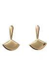 Annika Inez Small Fan Drop Earrings In Gold