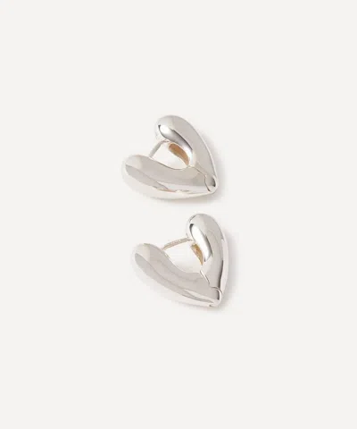 Annika Inez Small Sterling Silver Heart Hoops