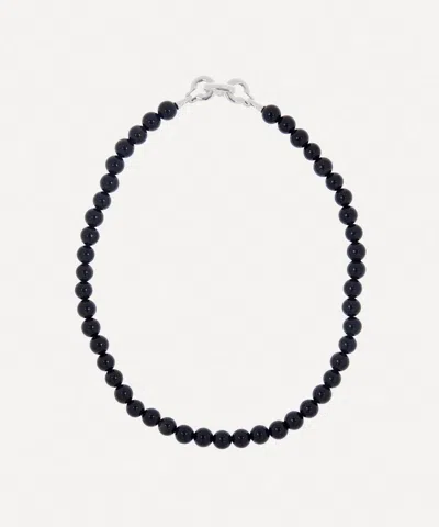 Annika Inez Sterling Silver Ample Clasp Beaded Necklace