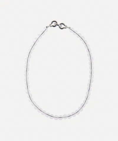 Annika Inez Sterling Silver Ample Clasp Beaded Necklace