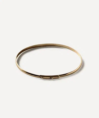 Annika Inez Sterling Silver Keyhole Collar Necklace In Gold
