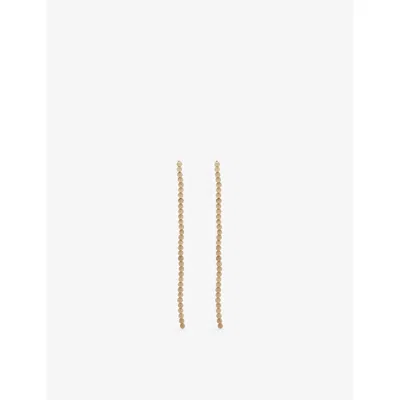 Annika Inez Womens  Riverstone Beaded Sterling-silver Drop Earrings In Silv/rvrstn