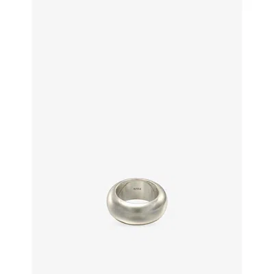 Annika Inez Womens Large Elongated Ellipse Sterling-silver Earrings