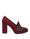 Anno Zero Woman Loafers Burgundy Size 8 Textile Fibers