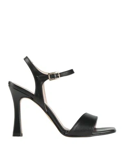 Anno Zero Woman Sandals Black Size 7 Textile Fibers