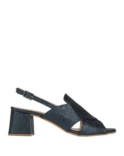 Anno Zero Woman Sandals Midnight Blue Size 6 Leather