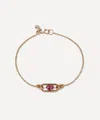 Annoushka 14ct Gold Gem Set Pink Tourmaline October Birthstone Bracelet