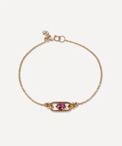 Annoushka 14ct Gold Gem Set Pink Tourmaline October Birthstone Bracelet