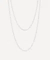 Annoushka 14ct White Gold Mini Long Cable Chain Necklace In White Gold