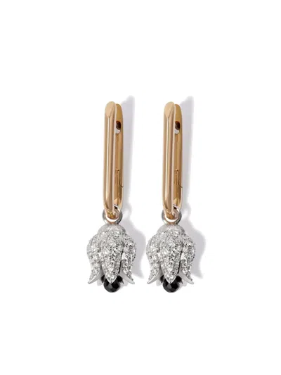 Annoushka 14kt Yellow Gold Tulips Diamond Drop Earrings