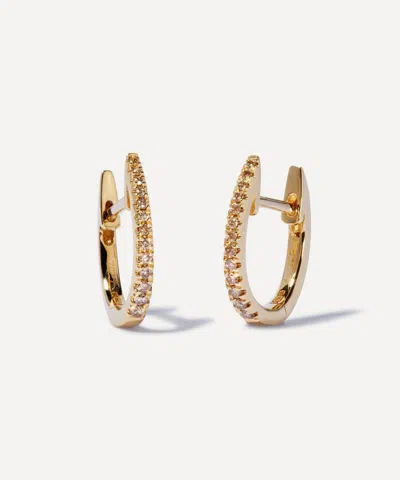 Annoushka 18ct Gold Eclipse Brown Diamond Fine Hoop Earrings