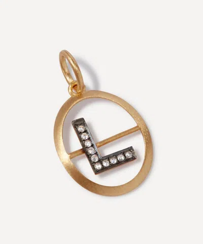 Annoushka Yellow Gold And Diamond Initial L Pendant