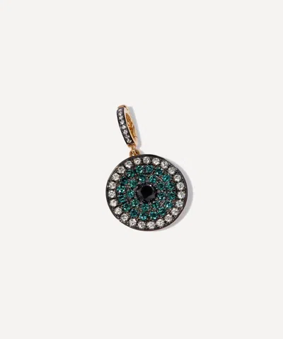 Annoushka 18ct Gold Mythology Evil Eye Charm Pendant In Green