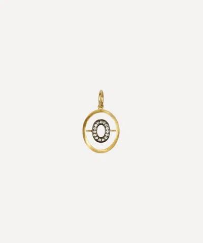 Annoushka Yellow Gold And Diamond Initial O Pendant