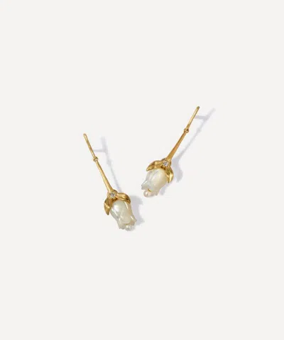 Annoushka 18ct Gold Tulip Stem Drop Earrings