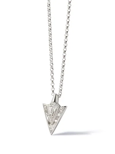 Annoushka 18kt White Gold Deco Arrow Diamond Necklace In 031905n