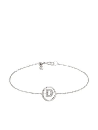 Annoushka 18kt White Gold Diamond Initial D Bracelet In Silver