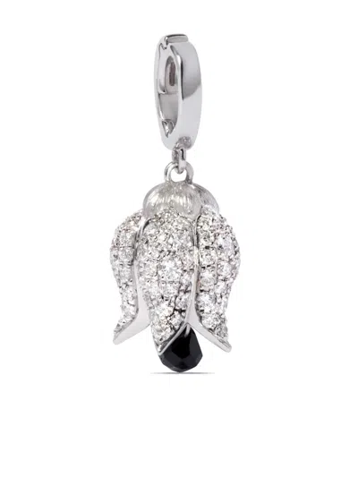 Annoushka 18kt White Gold Tulips Diamond Charm In 银色
